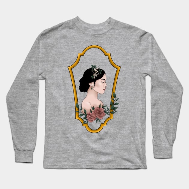 pearl lady Long Sleeve T-Shirt by Gekko and the Samurai 